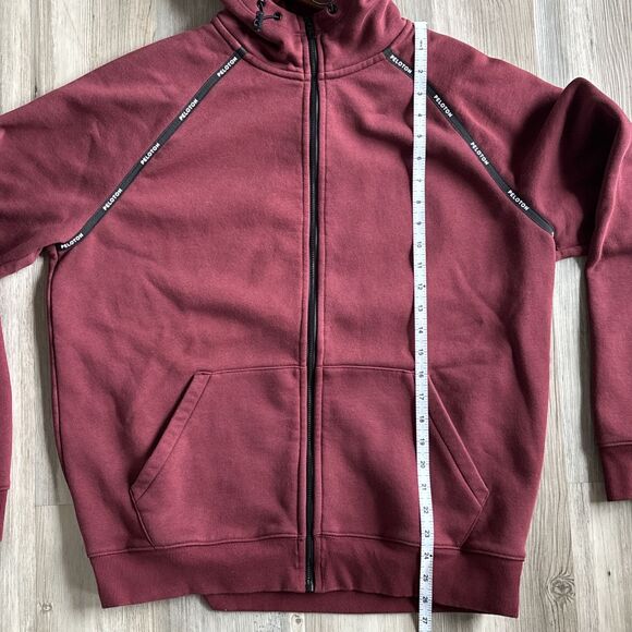 Maroon Peloton Hooded Zip Up Hoodie - Size Medium - Picture 7 of 7
